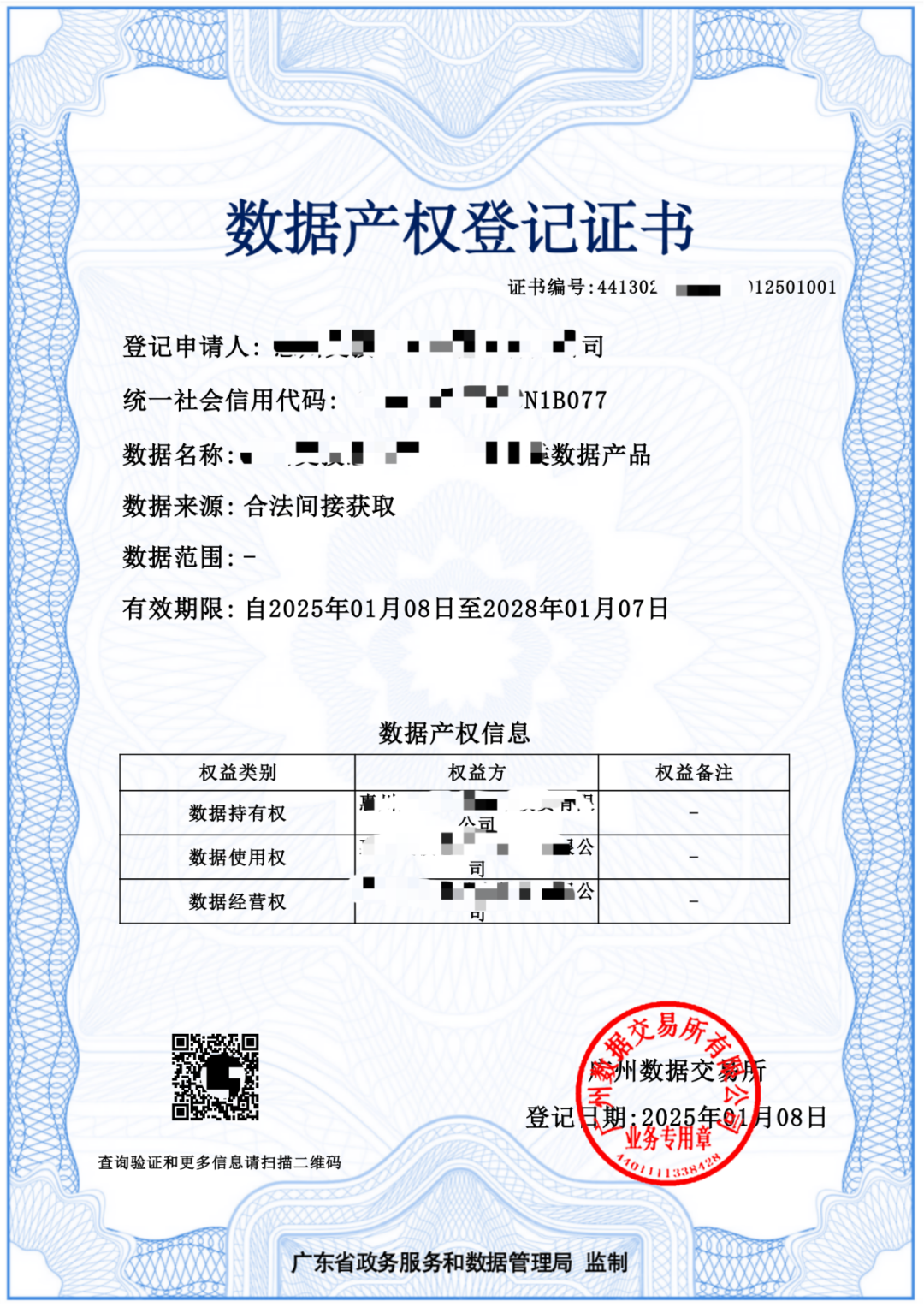 喜讯！惠州交投惠泊车公司斩获多张数据产权登记证书(图1)